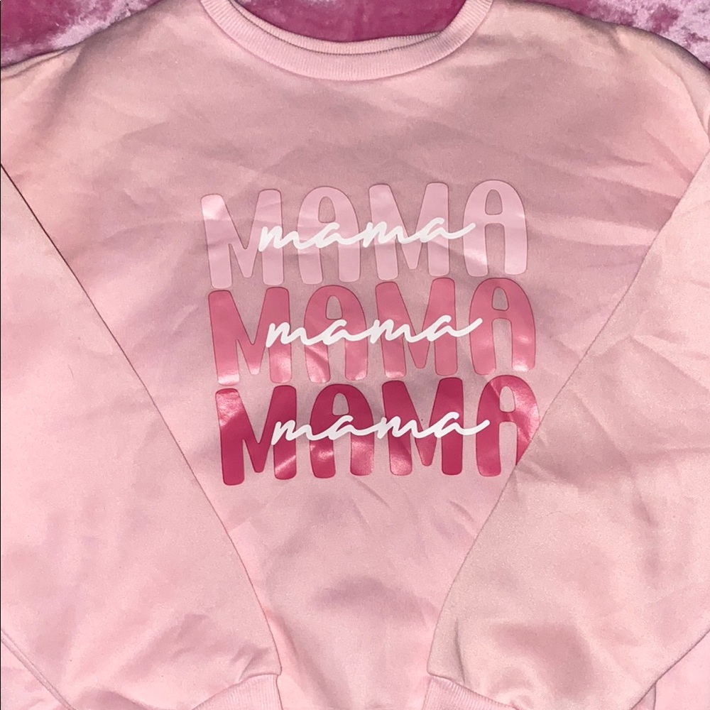 SHEIN Pink 'Mama' Sweatshirt